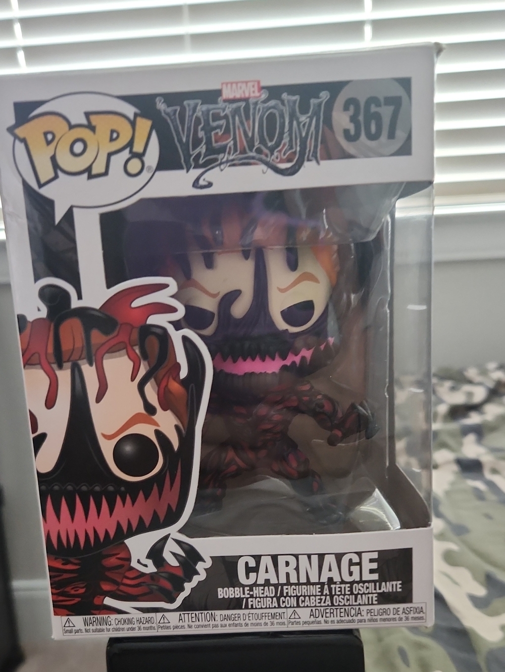 Funko Pop! Marvel Venom #367 Carnage Figurine - Red & Black